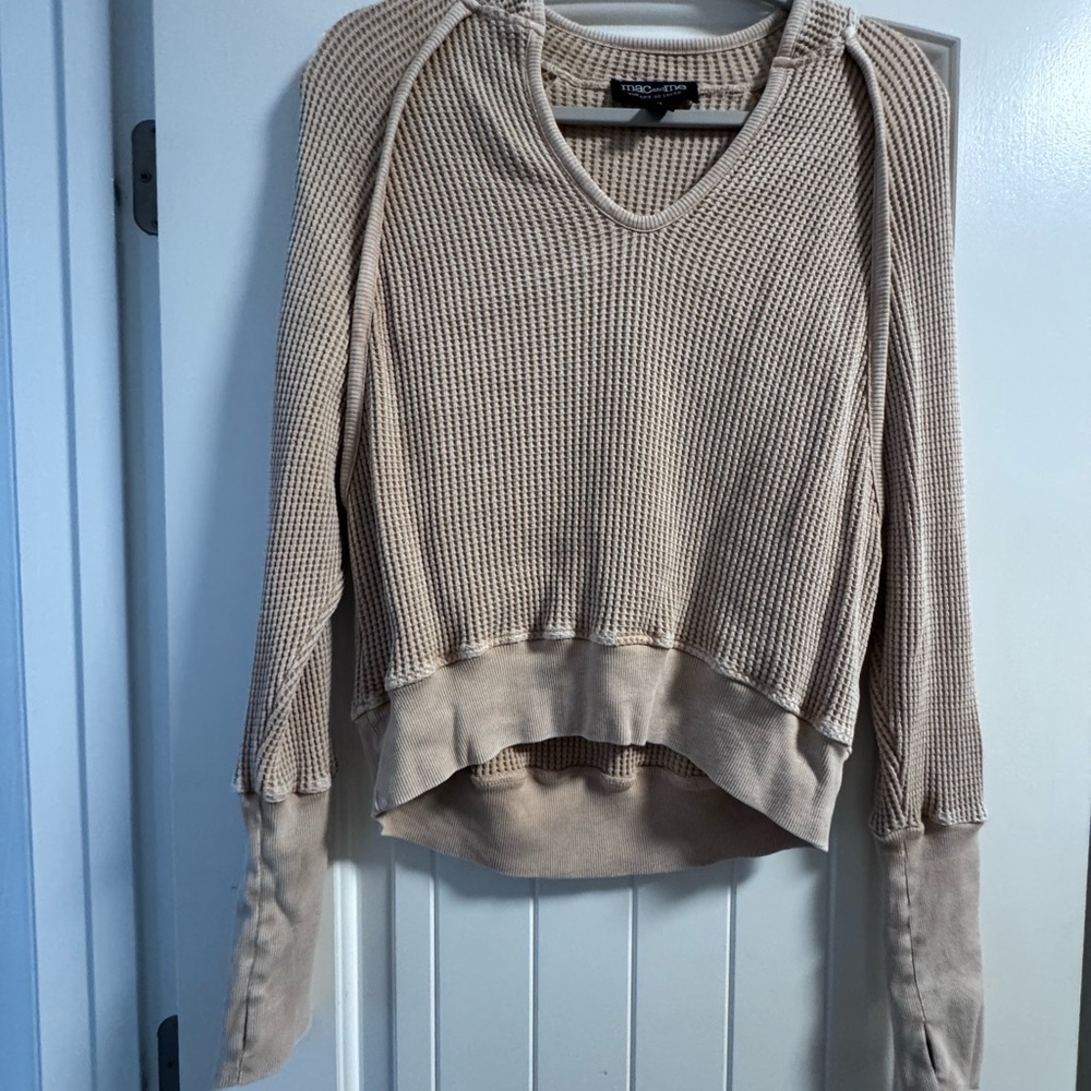 Women's Beige Long Sleeve Top